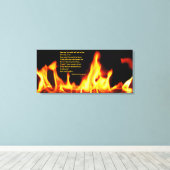 Robert Frost Fire en Ice Wrapped Canvas Print (Insitu (Houten vloer))