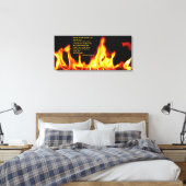 Robert Frost Fire en Ice Wrapped Canvas Print (Insitu (Slaapkamer))