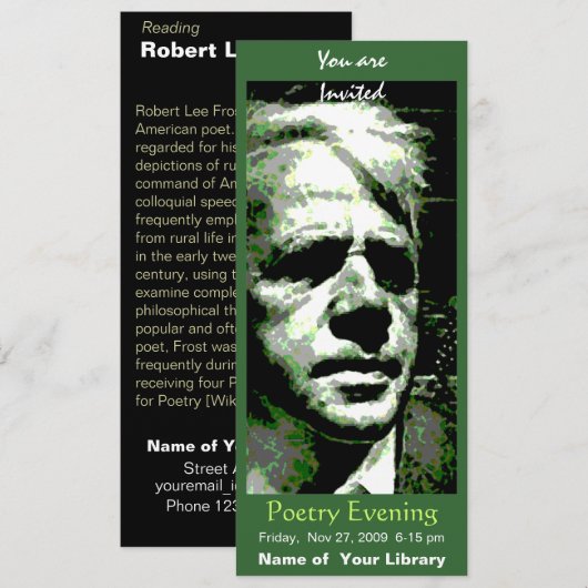 Robert Frost Kaart (Voorkant / Achterkant)