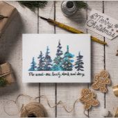 Robert Frost Poem Hand-Drawn Pine Forest Kaart