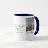 Robert Frost Poem Stoppen met Bossen Snowy Evening Mok (Voorkant rechts)