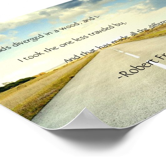 Robert Frost Road Minder reizend Poster voor prijs (Hoek)