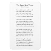 Robert Frost, Road niet genomen gedicht koelkastma Magneet (Verticaal)