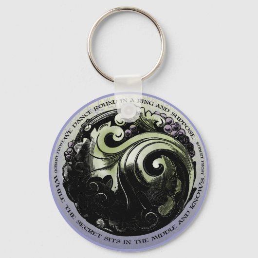 Robert Frost Verse Sleutelhanger (Voorkant)