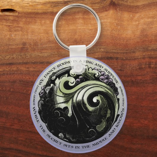 Robert Frost Verse Sleutelhanger (Voorkant)