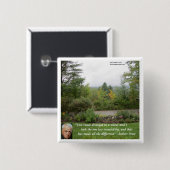 Robert Frost Wijsheid Quote "Weg minder bereisd" Vierkante Button 5,1 Cm (Voorkant /achterkant)