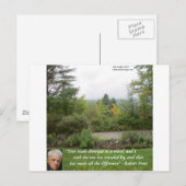 Robert Frost Wisdom Quote "Road Less Traveled" Briefkaart (Voorkant / Achterkant)