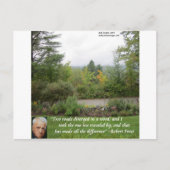 Robert Frost Wisdom Quote "Road Less Traveled" Briefkaart (Voorkant)