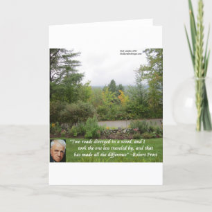 Robert Frost Wisdom Quote "Road Miness Traveled" Kaart