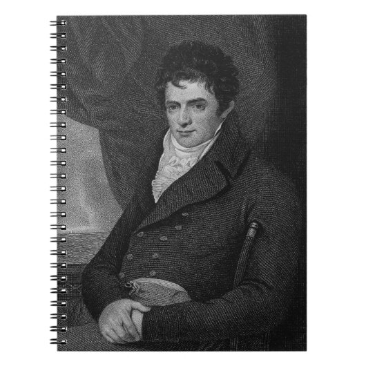 Robert Fulton (1765-1815), gegraveerd door George Notitieboek (Voorkant)