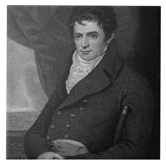 Robert Fulton (1765-1815), gegraveerd door George Tegeltje (Voorkant)