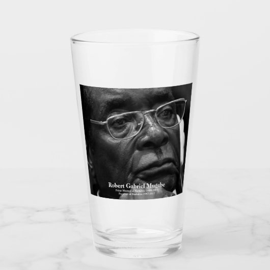 Robert G. Mugabe, president van Zimbabwe Glas (Voorkant)
