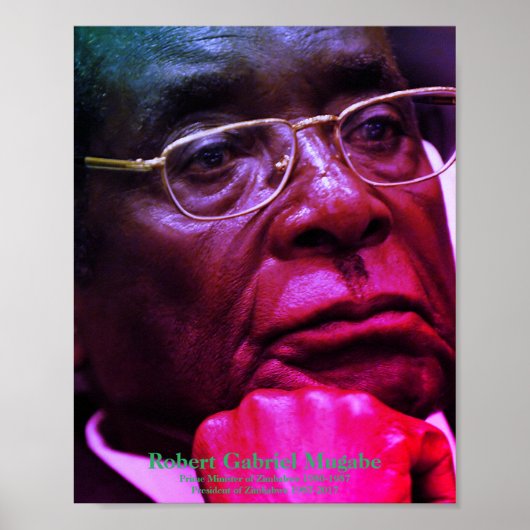 Robert G. Mugabe, President van Zimbabwe Poster (Voorkant)