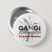 Robert Gangi voor burgemeester Ronde Button 7,6 Cm (Voorkant /achterkant)