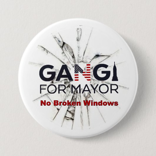 Robert Gangi voor burgemeester Ronde Button 7,6 Cm (Voorkant)