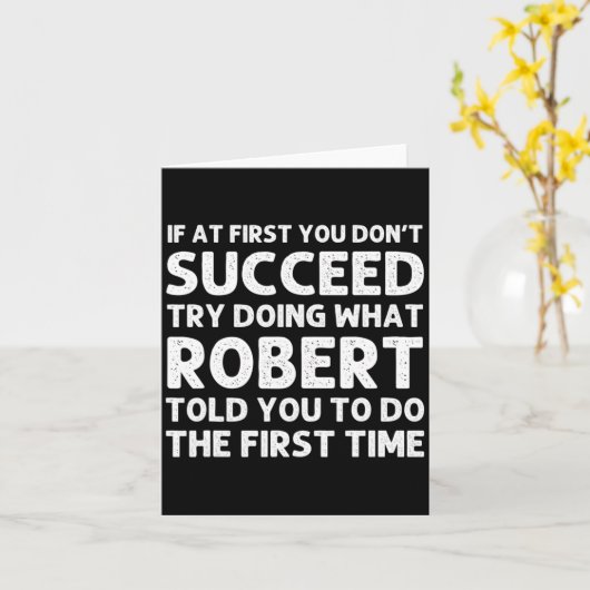 Robert Gift Name D Birthday Funny Chris  Kaart (Gele Bloem)