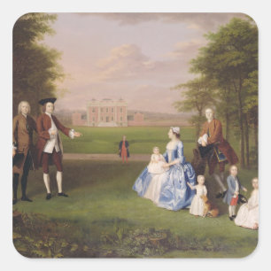 Robert Gwillym van Atherton en zijn familie, c.174 Vierkante Sticker