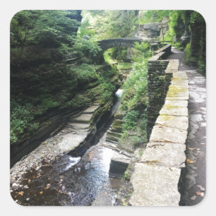 robert h . treman parkbrug vierkante sticker