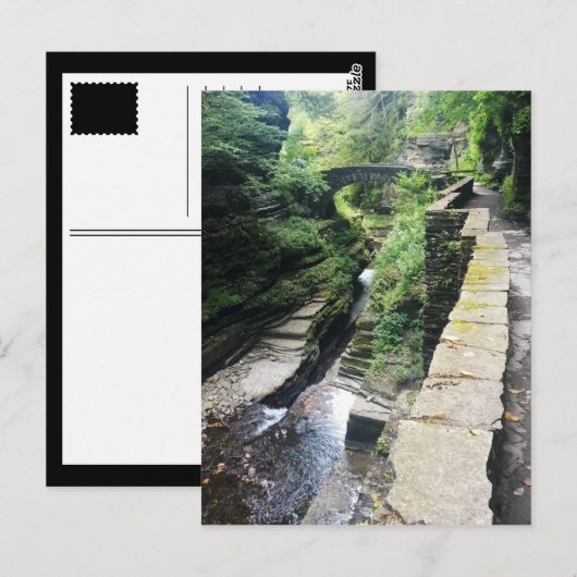 Robert h. treman state park bridge briefkaart (Voorkant / Achterkant)