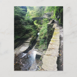 Robert h. treman state park bridge briefkaart