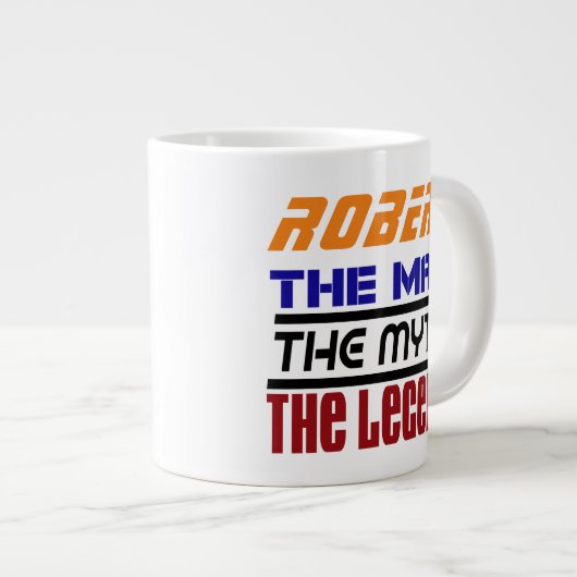 Robert - het Man de Legende Mok Mith Jumbo (Voorkant rechts)
