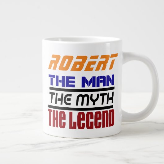 Robert - het Man de Legende Mok Mith Jumbo (Rechts)