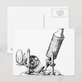 Robert Hooke's microscoop Briefkaart (Voorkant / Achterkant)