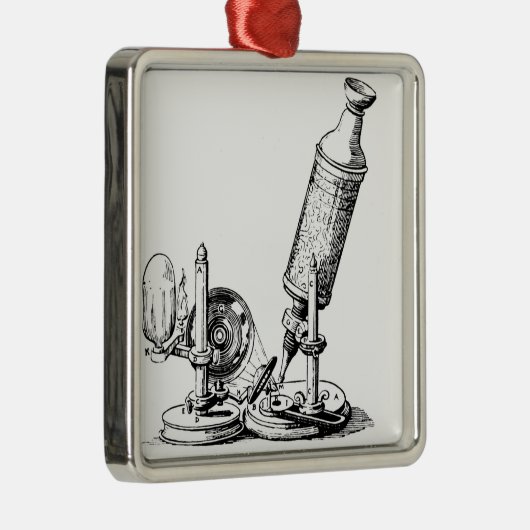 Robert Hooke's microscoop Metalen Ornament (Rechts)