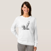 Robert Hooke's microscoop T-shirt (Voorkant volledig)