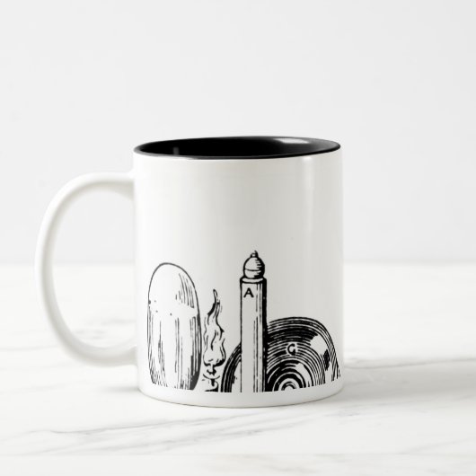 Robert Hooke's microscoop Tweekleurige Koffiemok (Links)