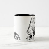 Robert Hooke's microscoop Tweekleurige Koffiemok (Center)