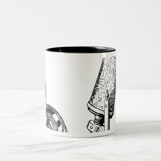 Robert Hooke's microscoop Tweekleurige Koffiemok (Center)