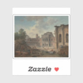 Robert Hubert: Sloop van het kasteel van Meudon Sticker (Vel)