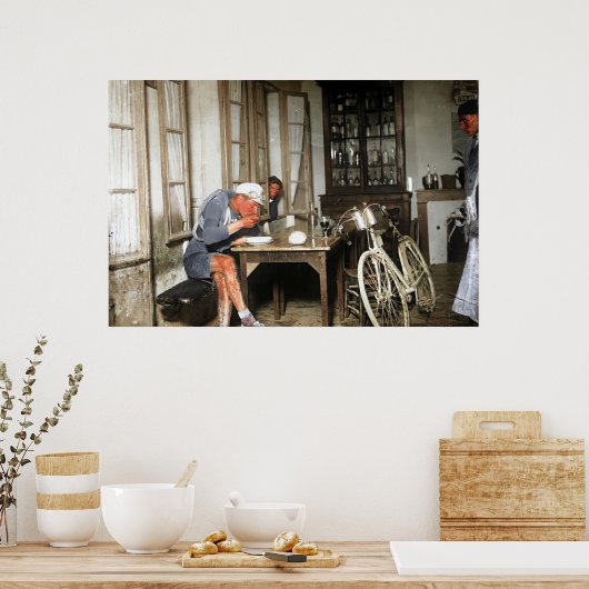 Robert Jacquinot Tour Etappe 5 neemt een pauze 192 Poster (Keuken)