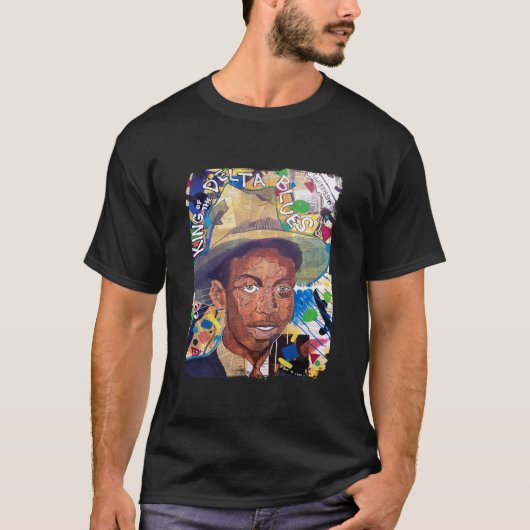 Robert Johnson King van de Delta Blues T-shirt (Voorkant)