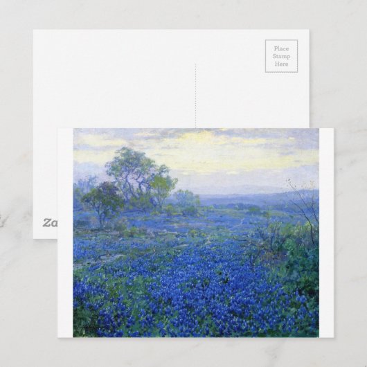 Robert Julian Onderdonk a-cloudy-day-bluebonnets Briefkaart (Voorkant / Achterkant)