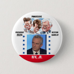 Robert Kennedy, Jr. voor President 2024 Ronde Button 5,7 Cm