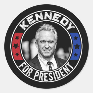 Robert Kennedy, Jr. voor President 2024 Ronde Sticker