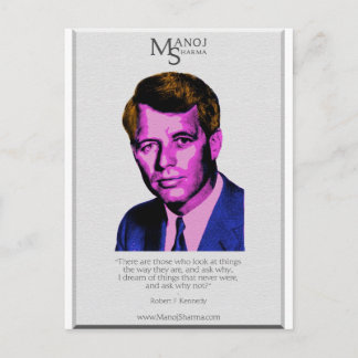 Robert Kennedy - Manoj Sharma Briefkaart