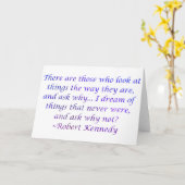 Robert Kennedy Quote Kaart (Gele Bloem)