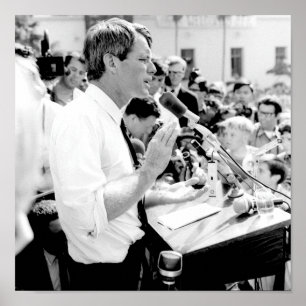 Robert Kennedy spreekt met een kruid Poster