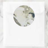 Robert & Kerstman Ronde Sticker (Tas)