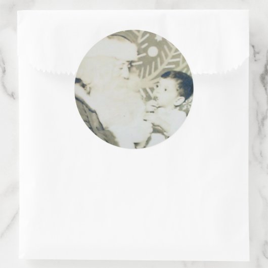 Robert & Kerstman Ronde Sticker (Tas)