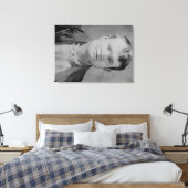 Robert LeRoy Parker "Butch Cassidy" Portrait Canvas Afdruk (Insitu (Slaapkamer))