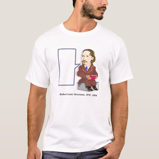Robert Louis Stevenson 1850-1894 t-shirt. T-shirt (Voorkant)