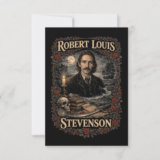 Robert Louis Stevenson Bedankkaart (Voorkant)