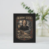 Robert Louis Stevenson Briefkaart (Staand voorkant)