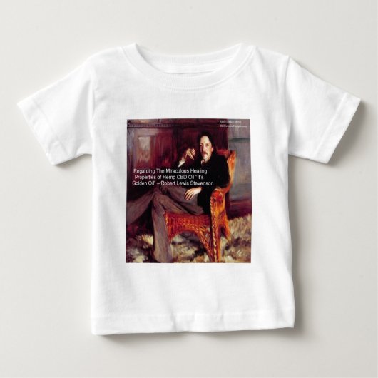 Robert Louis Stevenson & Citaat CBD is Gouden Olie (Voorkant)