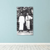 Robert Louis Stevenson en zijn vriend Canvas Afdruk (Insitu (Houten vloer))