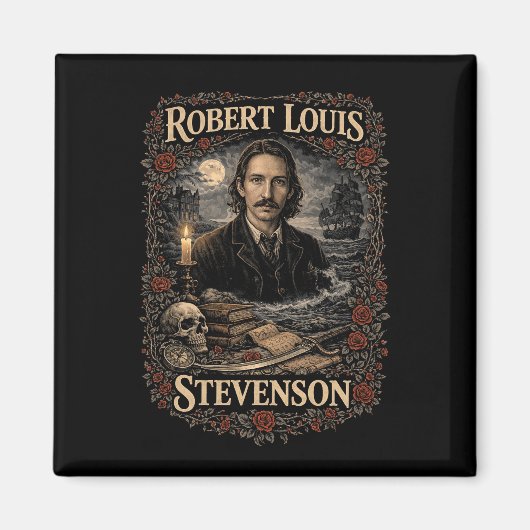 Robert Louis Stevenson Magneet (Voorkant)